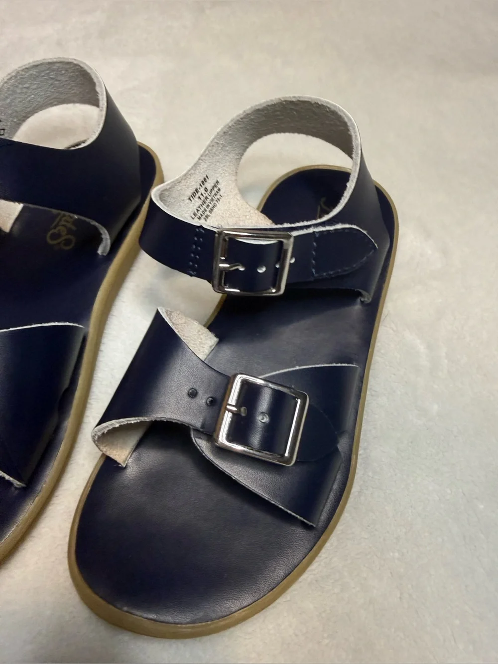 Footmates Boys Tide ECO Sandals Toddler sz 11 Navy Blue EUC